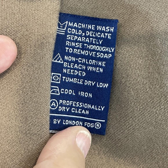 Khaki London Fog Limited Edition Women Sz 12 Zipper Lined‎ Raincoat  Trench Coat - Picture 7 of 15